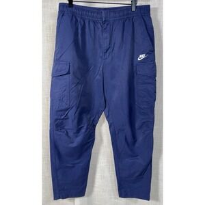 Nike Club Utility Cargo Pants Men's XL Woven Trousers Navy Blue